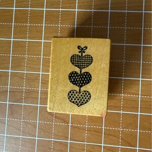 Wooden Heart Stamp - Three Pattern Hearts